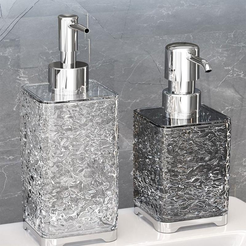 Glass Soap Dispenser Foam Soap Dispenser with Diamond Glass Refillable Hand Soap Dispenser Worktop Soap Dispenser