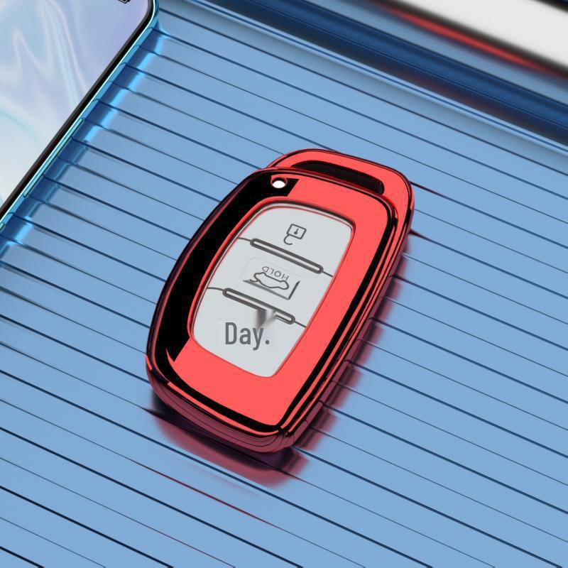 Чехол-брелок и цепочка с пряжкой для Hyundai Tucson 2015-2020 - Совместим с моделями Beijing 19 и 2018.