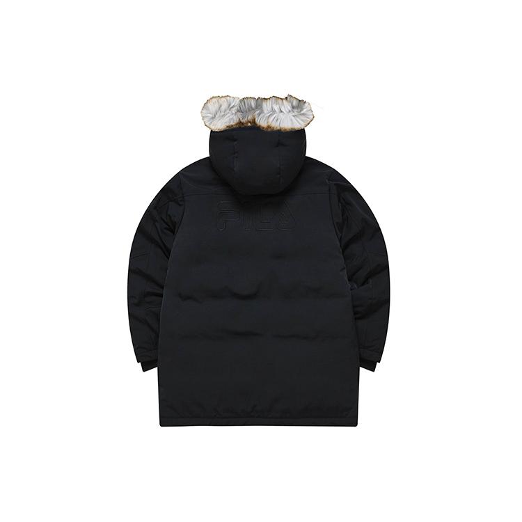 FILA FUSION Down Jackets Men's Pitch Black Hooded Moderate Other T11M241916F-BK