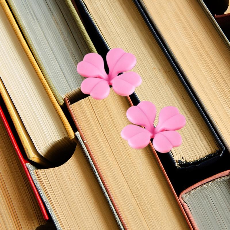 Мини-маркер для книжных страниц в виде клевера, канцелярские принадлежности для учителей, учеников, награды для класса