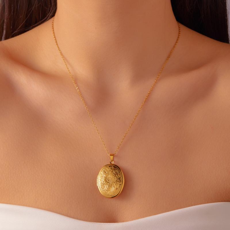 Подвеска-медальон из нержавеющей стали с открывающимся отсеком для фото, ожерелье-цепочка с подвеской в виде сердца и цирконами, ювелирное украшение-колье, подарок для семьи, любимого человека