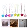 Crystal Beads Tassel Phone Chain Five-Pointed Star Car Keyring  Exquisite Small Gift