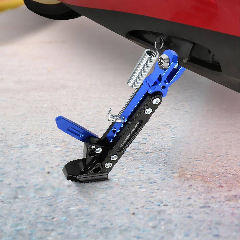 Universal Motorcycle CNC Kick Stand Parking Bracket Motorcycle Accessories Adjustable Kickstand Foot Side Stand for Electric Motorbike