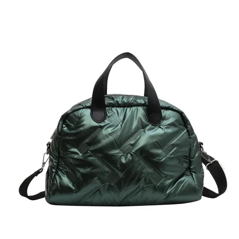 Женские зимние сумки через плечо, просторные, с хлопковой подкладкой, стеганые, большие, модные, через плечо