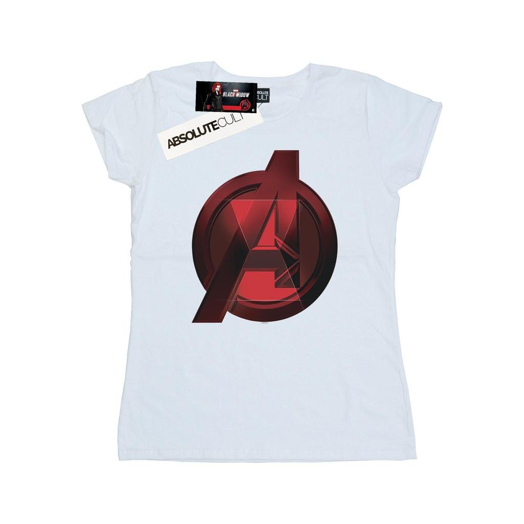 Marvel Womens/Ladies Black Widow Movie Avengers Logo Cotton T-Shirt