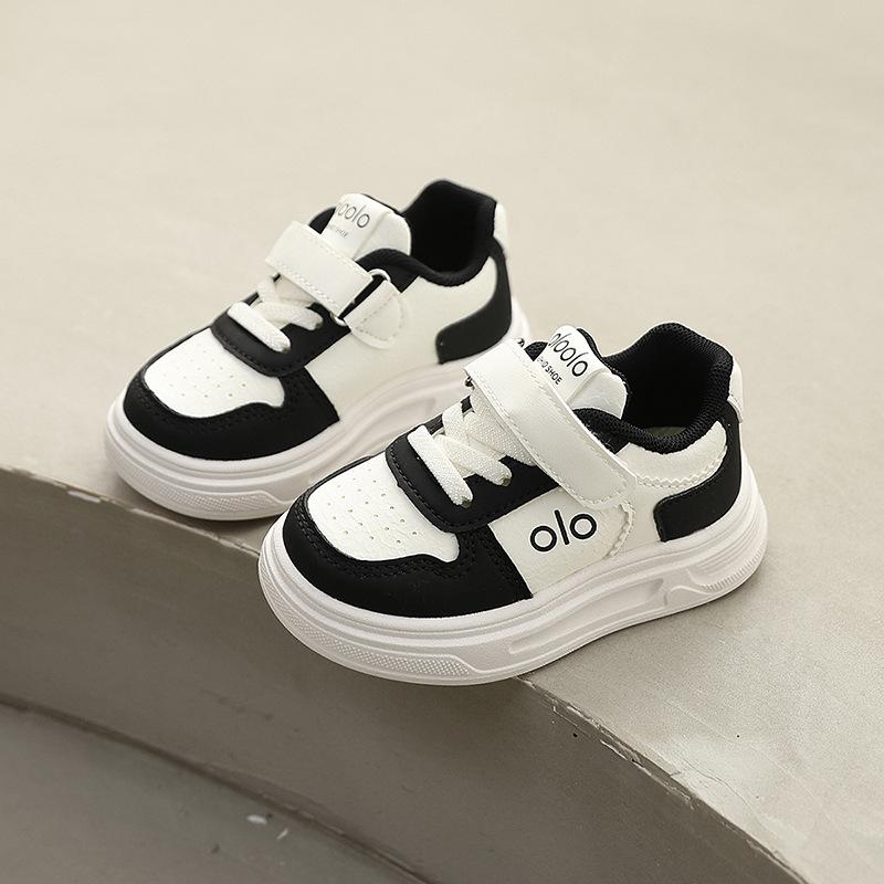 Kids Low Top Thick Sole White Sneakers Boys Girls Casual Sports Shoes Students Daily Running Trainers