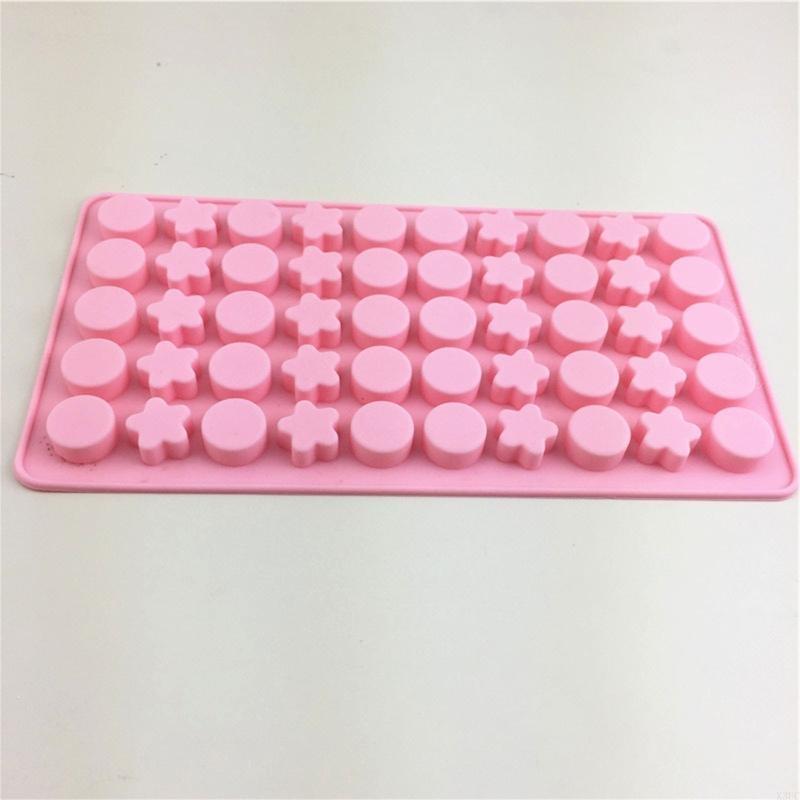 50 Cells Chocolate Molds Star & Round Chocolate Candy Moulds Baking Gadget X3UC