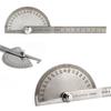 1pc New Stainless Steel 180 Degree Protractor Angle Ruler Rotary Measuring Tool
