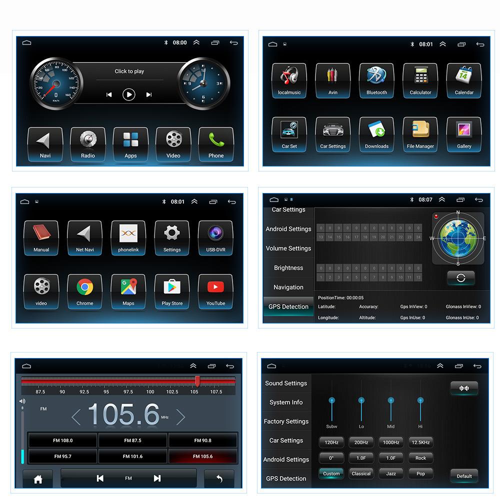 NAVIGUIDE 7'' Android For Ford Focus II S-Max Mondeo 9 C-Max 2008-2011 For Galaxy II Kuga 2006-2011 Car Multimeida Player NO DVD