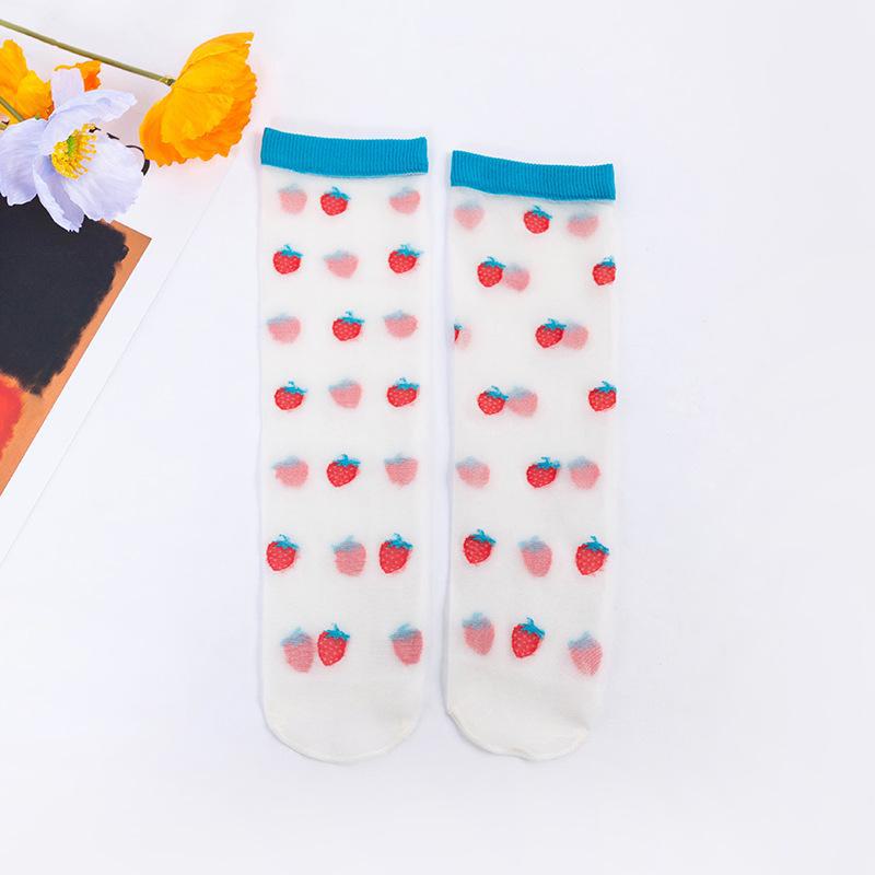 Children's Spring/Summer Thin Mid-Tube Socks – Breathable, Sweat-Absorbent, Anti-Mosquito Stockings for Girls