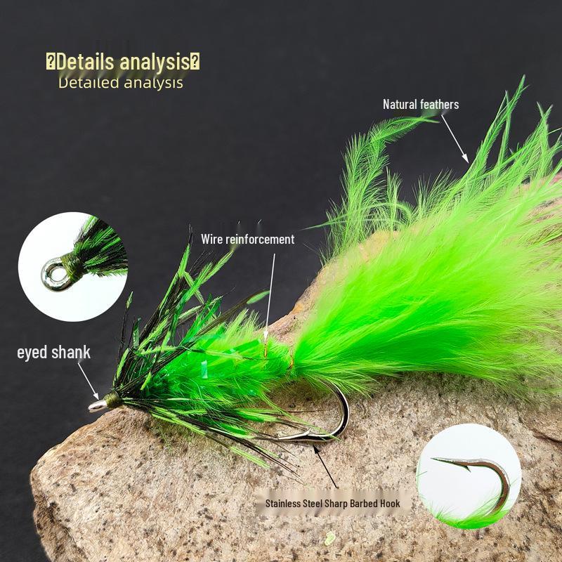 XB059 Белая цапля Woolly Bugger - Искусственная приманка для нахлыста