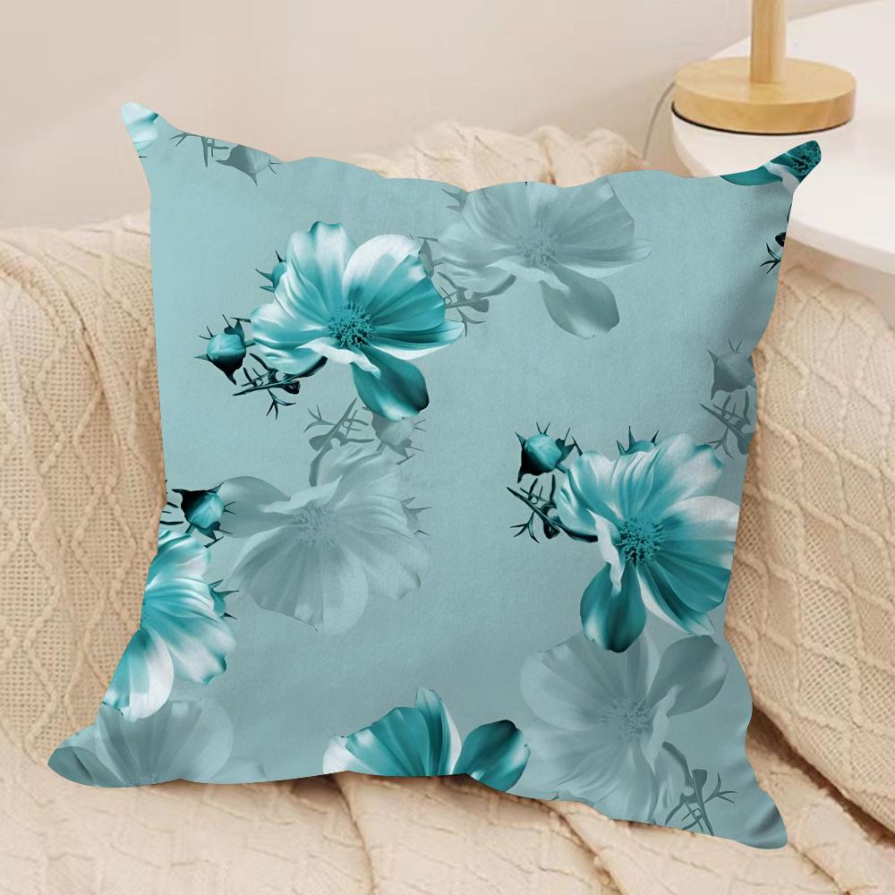 Classic Floral Print Cushion Cover Soft Plush Fabric DoubleSided Printed Cushion Covers for All Seasons Modern HomeDecor Gift