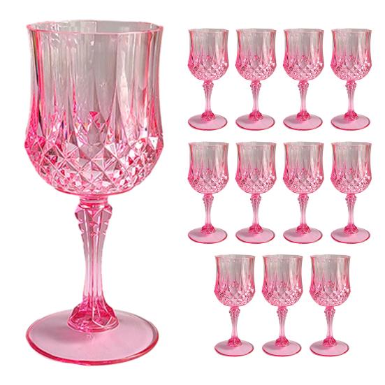 Yousheng 12 шт. бокалы для вина Cordial Goblet Glasses 220 мл многоразовые пластиковые коктейльные бокалы для свадеб вечеринок