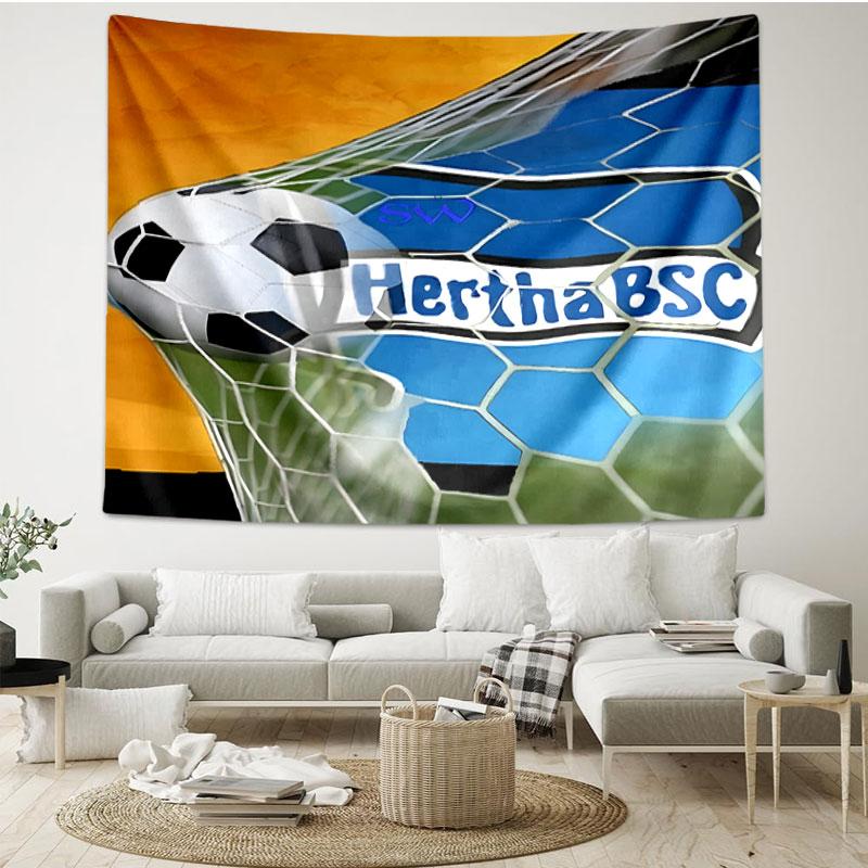 Hertha BSC Print Tapestry - Portable Wall Decor Cloth, for Home, Dorm, Travel, Bedroom, Living Room - Ideal Birthday Housewarming Gift