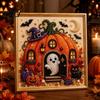 Handmade Gift for Adults Halloween Faux Pearl Painting Kit, DIY Witchcraft Art 3D Craft Supplies Bead Wall Kit Beginners, Holiday Decor Relaxing