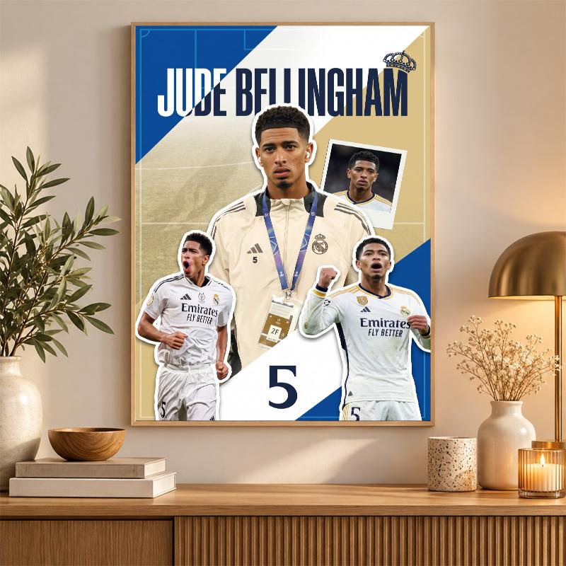 Jude Bellingham Diamond Painting Kit 5D Full Drill DIY Diamond Mosaic Wall Art Home Decor