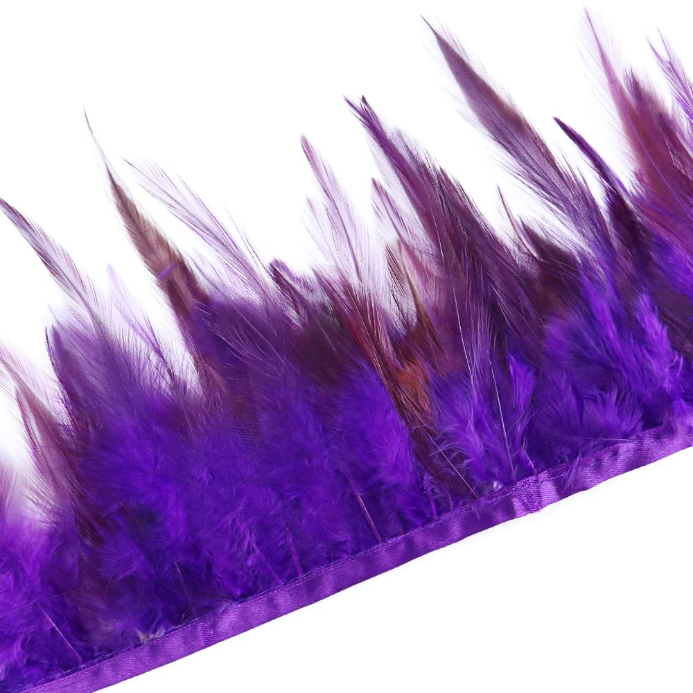 Dyeing Rooster Feathers Trim 4-6Inch Chicken Feather Fringe Ribbon for Clothing Accessories Wedding Decoration Plumas for Crafts