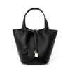Women's Niche Design Casual Genuine Leather Bucket Handbag