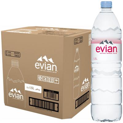Evian Itoen evian Минеральная вода высокой жесткости Пластиковая бутылка x 12 бутылок 1,5 л [Официальный импорт]