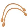 2Pcs Genuine Leather Bag Straps Handle for DIY Hand Accessories Thread Beige