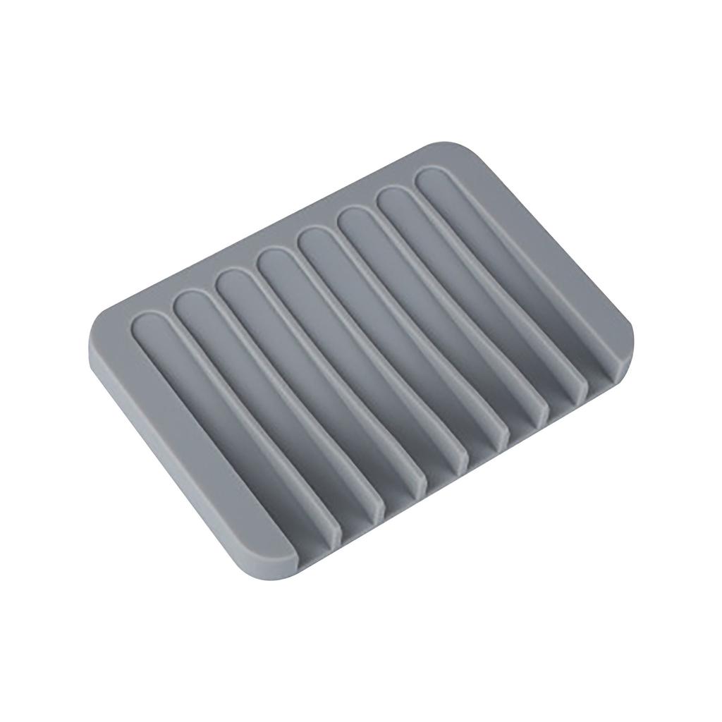 New Silicon Kitchen Bathroom Flexible Soap Dish Plate Holder Tray Soapbox