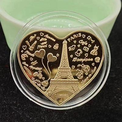 Иностранная монета Памятная монета Внешняя торговля Виртуальная игровая монета Эйфелева башня Памятная медаль Игрушечная монета