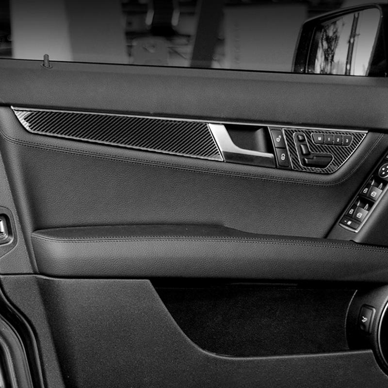 Для Mercedes Benz C Class W204 C180 C200 C260 автомобильная панель окна двери из углеродного волокна полоса защитная отделка наклейка аксессуары