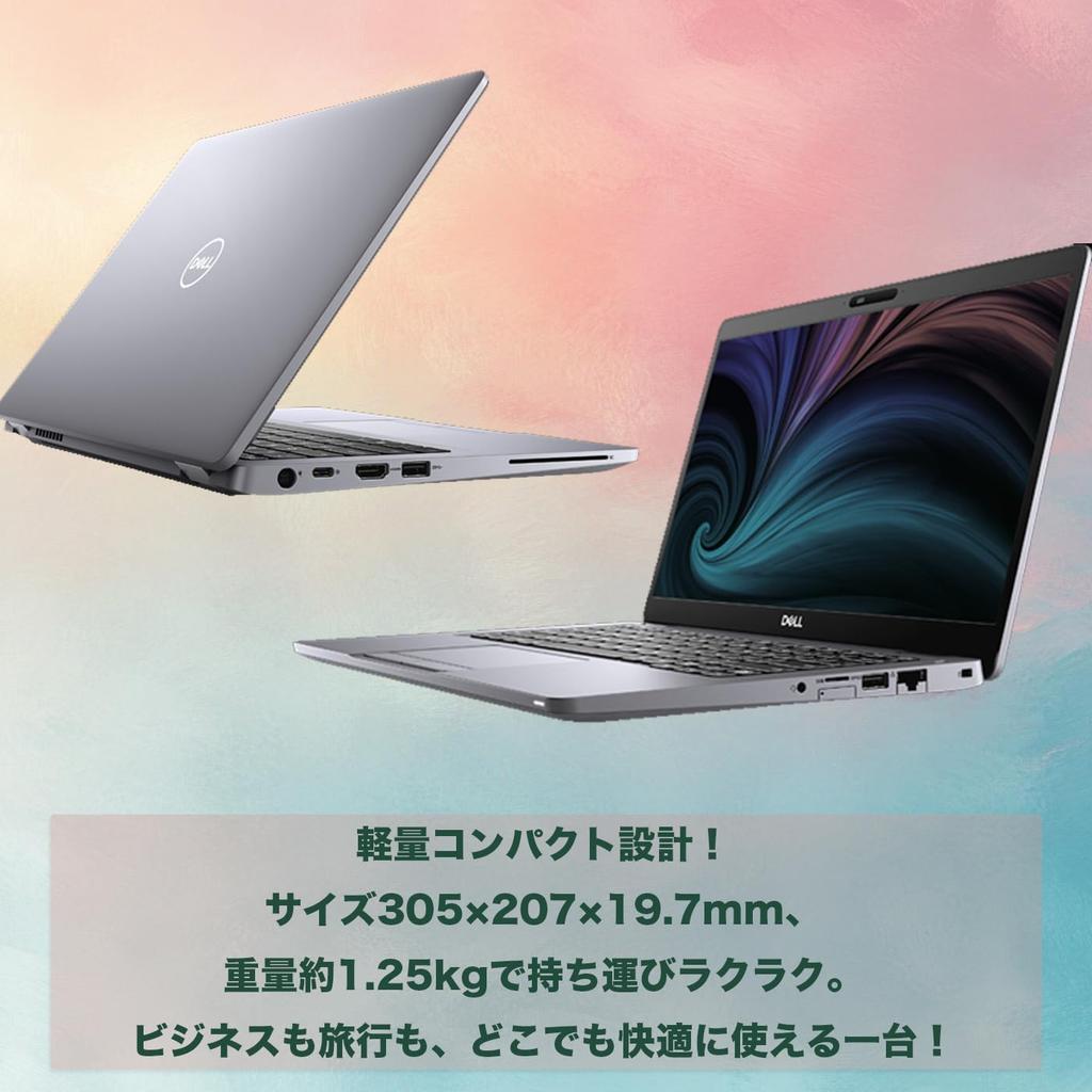 Восстановленный Dell Latitude 5310 Intel Core i5 10310U 16 ГБ Windows 11 Pro Office USB Японская клавиатура Б/у, ноутбук, 13,3-дюйма, 1,60 ГГц, ОЗУ, и 2019,