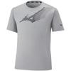 Серая Мокасин Короткий рукав Тренировочная футболка мужская Размер L, UPF15, 32MA2510, Влагоотводящая, Быстросохнущая одежда,