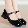 2025 New Spring Autumn Casual Comfortable Round Toe Square Heel Solid Color Pumps Elegant Shallow Mouth Women's Shoes Sweet
