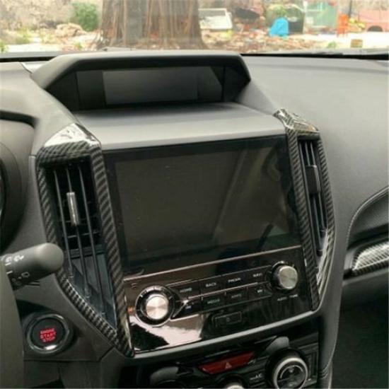 Carbon Fiber Center Air Outlet Vent Cover Trim For Subaru Forester 2019-2022