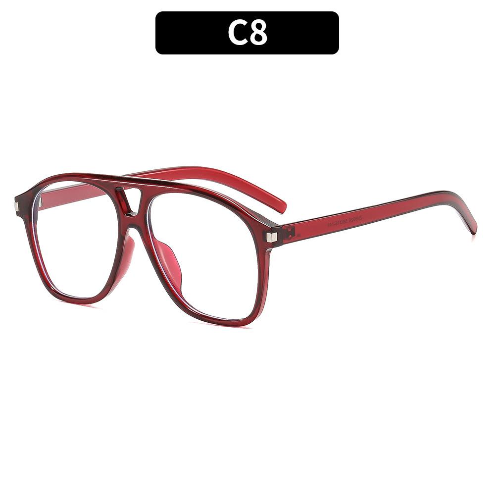 1pc Retro double-bridge aviator sunglasses—versatile, trendy, and perfect for outdoor sun protection.