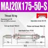 Adjustable Stroke Mini Stainless Steel Pneumatic Cylinder (maj16/20/25/32/40X100-25-50sca)