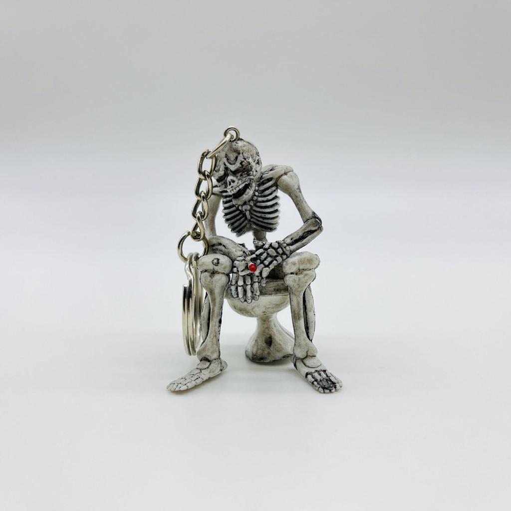 Популярный брелок-подвеска в виде черепа - брелок для ключей в виде привидения в туалете на Хэллоуин