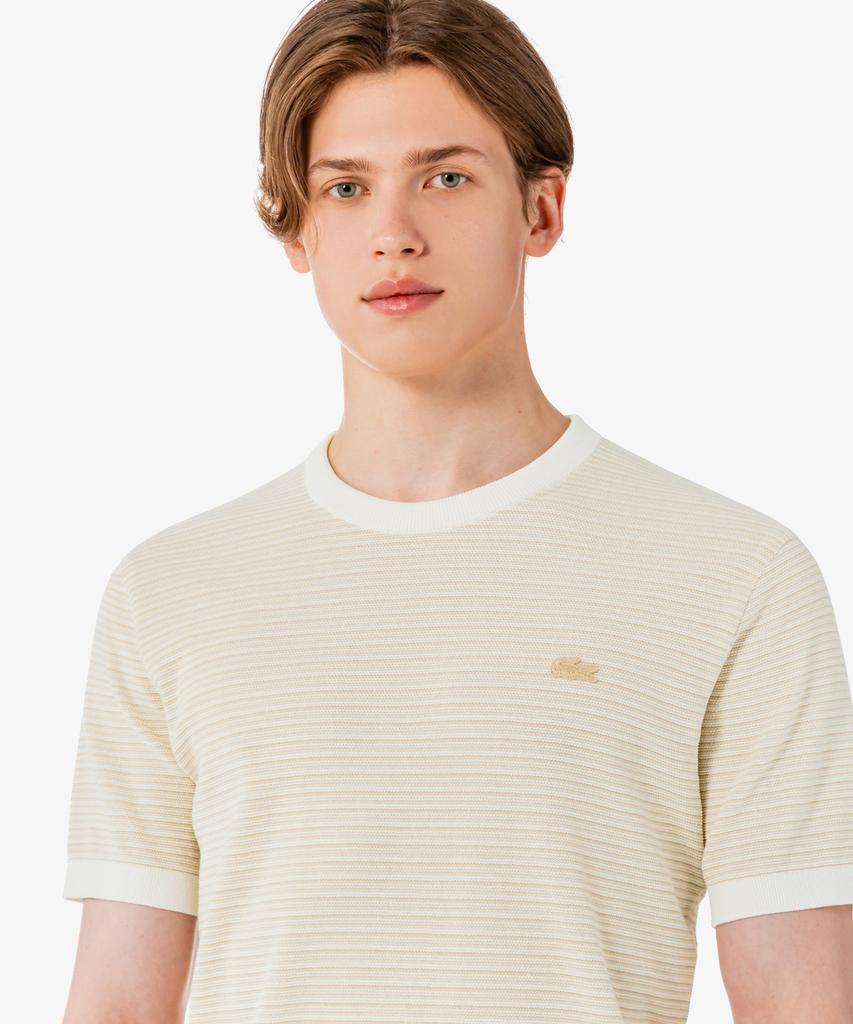 LACOSTE Men'S Multi-Stripe Short Sleeve Crew Neck Pullover Ah307E-56G 02S