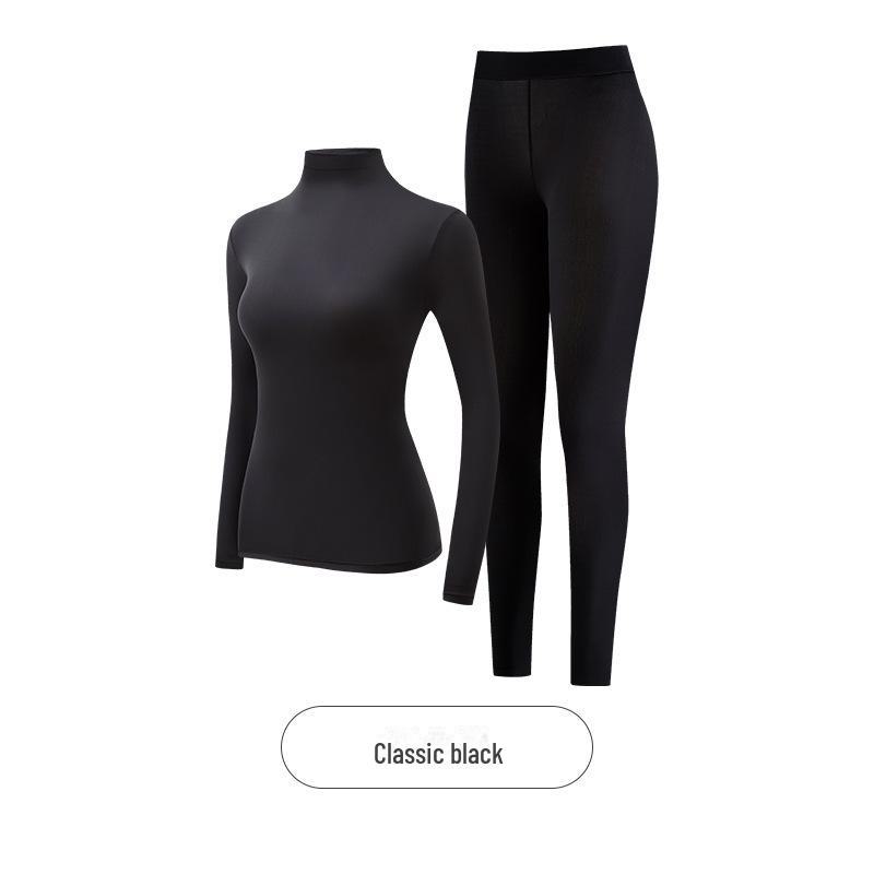 «Женский ультратонкий увлажняющий костюм с высоким воротником для осени/зимы»