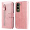 For vivo Y400 5G PU Leather Cases with Zipper Pocket Wallet Phone Cover Stand