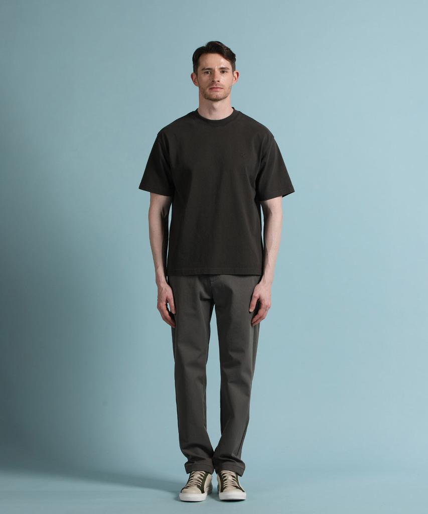 PANICALE Charcoal Heavy Cotton Logo Short Sleeve T-Shirt (Type A)