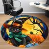 1pc Halloween Cat Chair Carpet for Office Non-Slip, Machine Washable Rug for Office, Room - Holiday Decor, Machine Made yy251016162