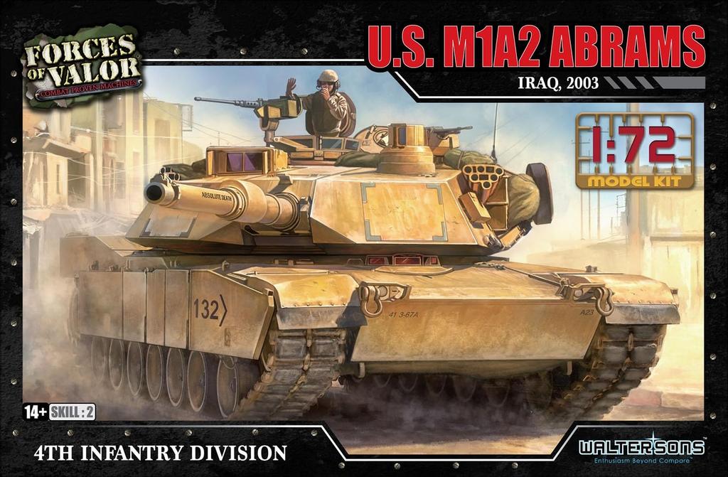 Platz Waltersons US M1A2 Abrams 4th Infantry Division 2003 Iraq Samawah Plastic Model Kit WS55005R 1/72 (Tank)
