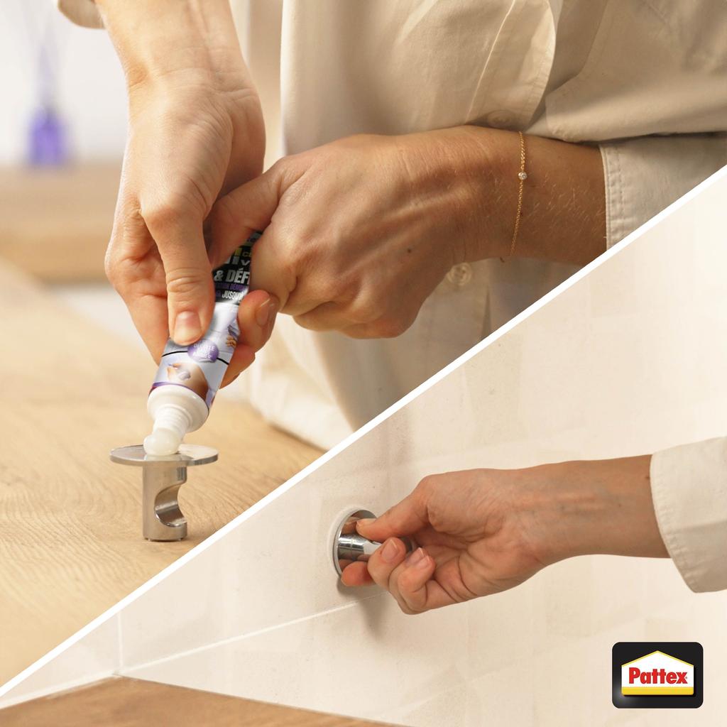 Colle Fixation - PATTEX - 2970856 - Ni clou ni vis - Fix & Défix - Tube - 44g