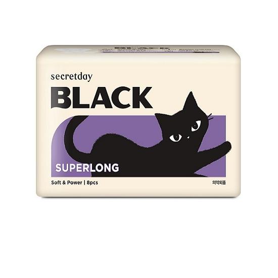 Secretday Black Sanitary Napkin 9 Types, Choose 1 (small/medium/large/overnight/wearable Overnight/panty Liner)