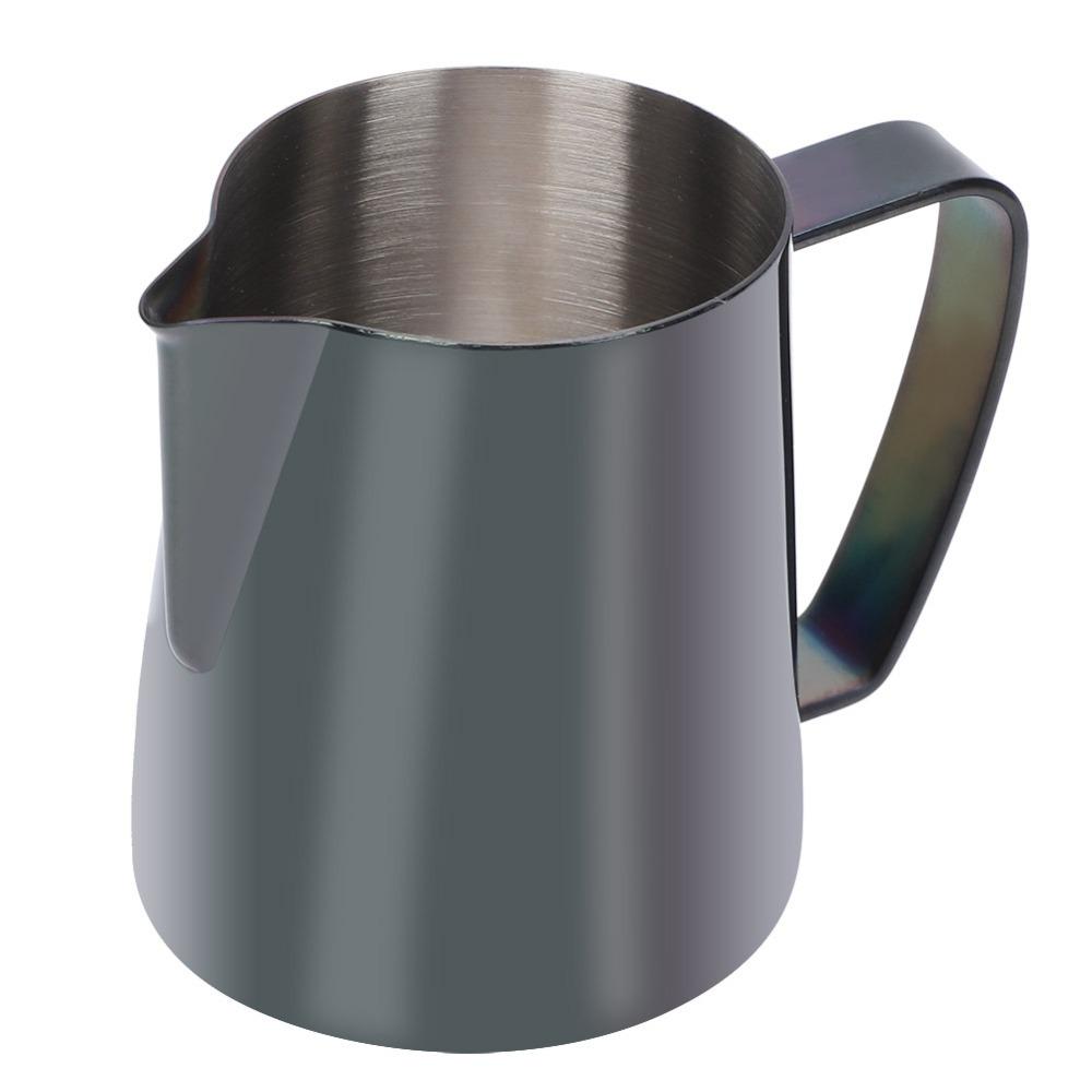 Stainless Steel Milk Frothing Cup Black Color Latte Art Pitcher Premium Milk Jug  For Latte Art