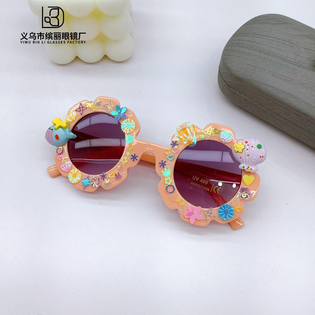 Fashion Children'S Sunglasses Boys And Girls Diy Cute Starfish Glasses Children'S Versatile Sunscreen Sunglasses