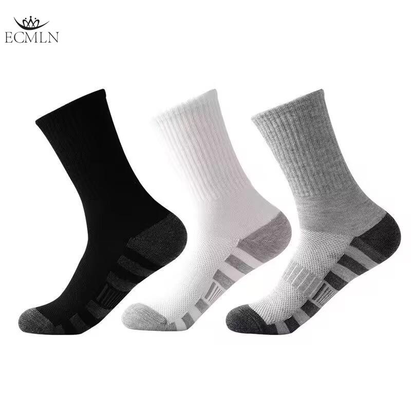 Mens Crew Work Cushion Socks Long Athletic Running Socks Workout Breathable Socks