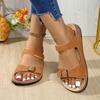Large Size Belt Buckle Sandals Women's Summer New Cork Beach Sandals Platform Couple Sandals Women