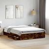 VidaXL Bed Frames and Drawers Smoked Oak 120x200 Cm Engineered Wood, Bed, Storage Bed, Double Bed Frame, Bed 3280668
