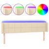 VidaXL LED Headboard Bedroom Furniture Double Bed Accessory Head of Bed Frame Interior Cream 3123247
