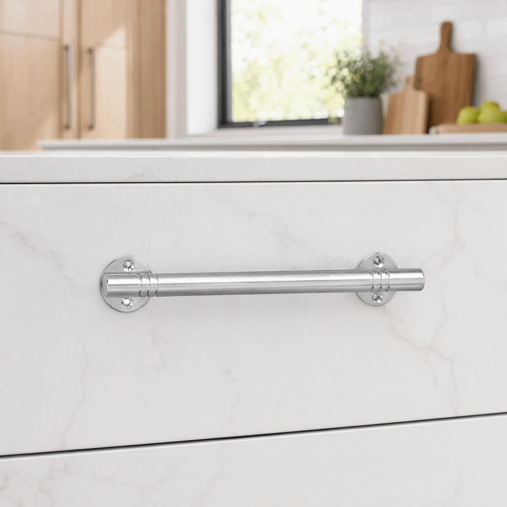 Heavy Cabinet Door Handle Silver Furniture Handle Solid Drawer Handle  Bathroom