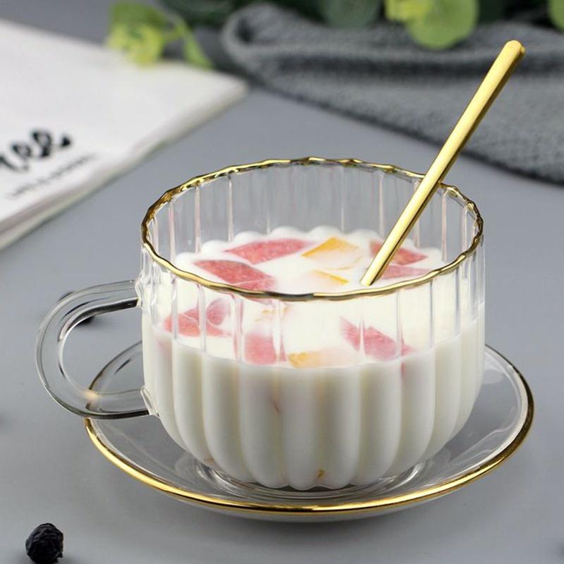 Стеклянные чашки Рельефная чашка в скандинавском стиле ретро Пномпень Подсолнух с ручкой Кружка для завтрака с молоком и овсянкой Кружка для кофе бокал для вина